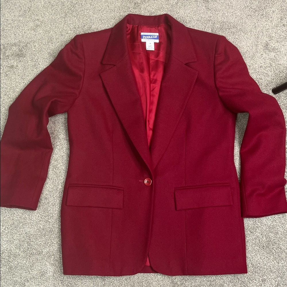 Pendleton Virgin Wool Blazer Jacket Oversized 4 - image 1